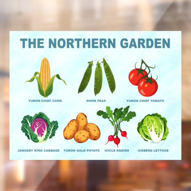 Northern Vegetable Garden Window Cling (Sheet 2)