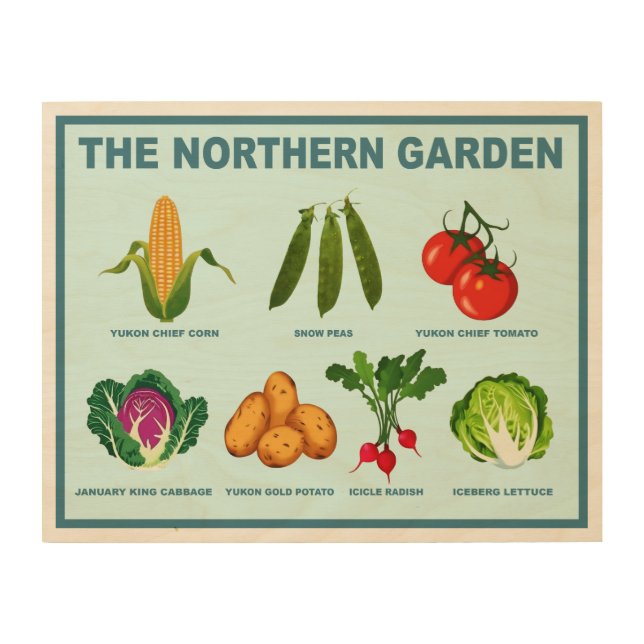 Northern Vegetable Garden Wood Wall Art (Front)