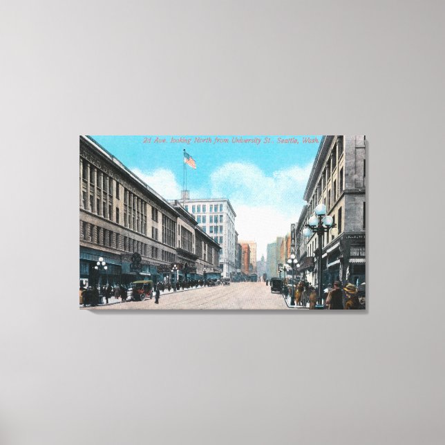 Northern View of 2nd Ave from University St Canvas Print (Front)