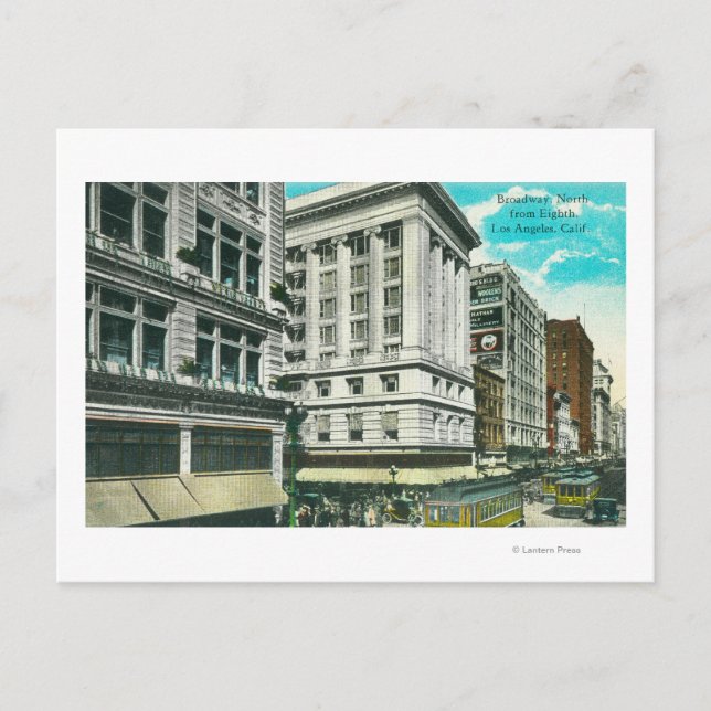 Northern View of Broadway from Eighth Postcard (Front)