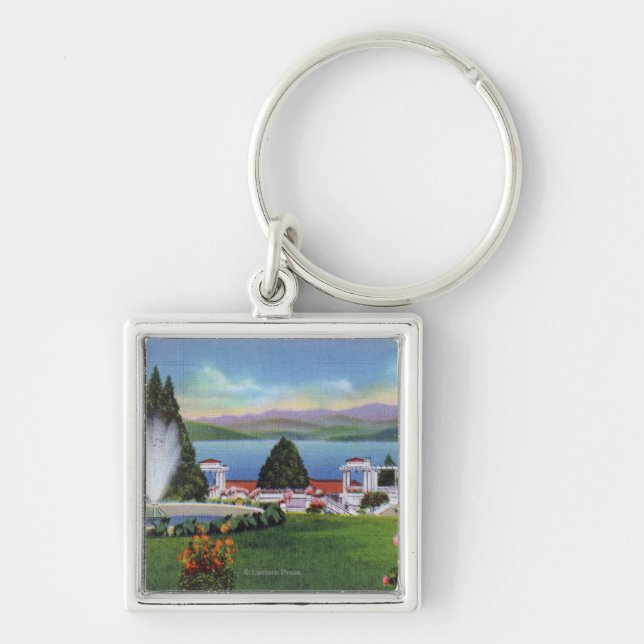 Northern View of Lake from Ft. William Henry Keychain (Front)
