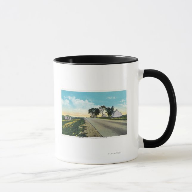 Northern View of Saratoga Battlefield Mug (Right)