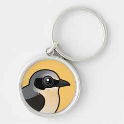 Northern Wheatear (adult) Premium Round Keychain