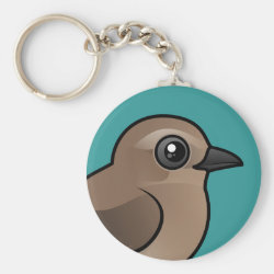Northern Wheatear (juv) Basic Button Keychain