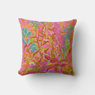 Northern Wildflowers Colorful Summer Floral Art Throw Pillow