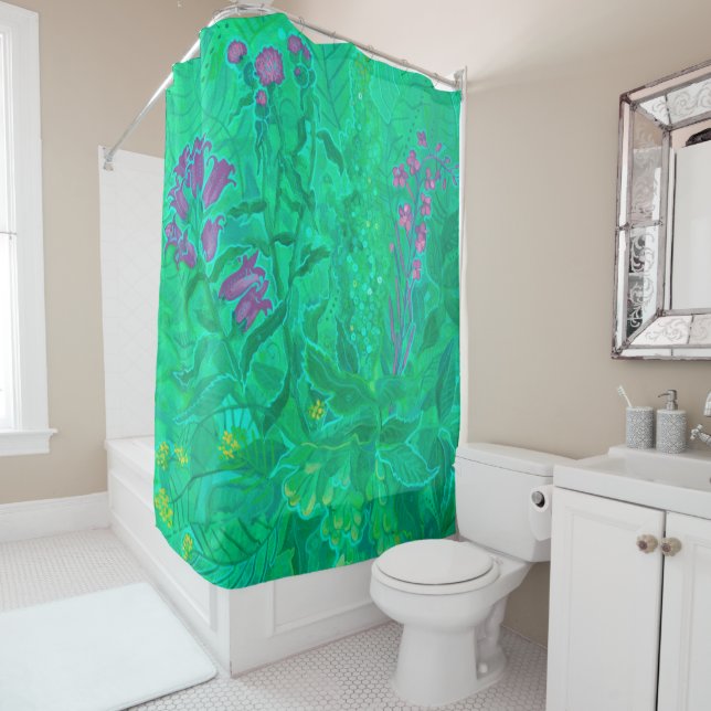 Northern Wildflowers Summer Flowers Floral Art  Shower Curtain (In Situ)
