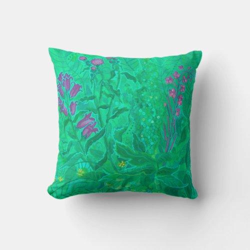 Northern Wildflowers Summer Flowers Floral Art Throw Pillow