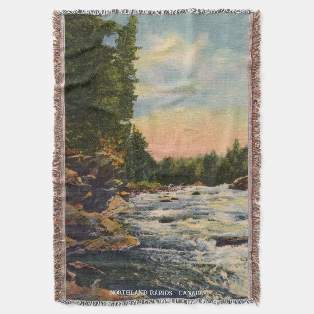 Northland Rapids - Canada Throw Blanket (Front Vertical)