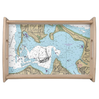 Northport Bay Asharoken Beach Chart Serving Tray