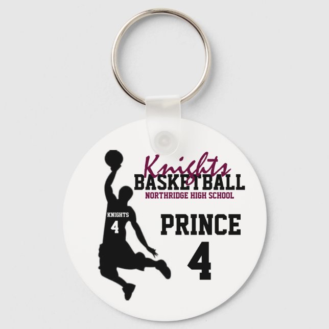 Northridge Basketball Personalized Keychain (Front)