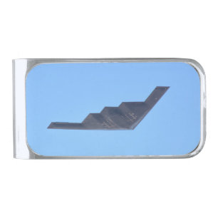 Northrop Grumman B-2 Spirit Silver Finish Money Clip