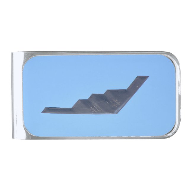 Northrop Grumman B-2 Spirit  Silver Finish Money Clip (Front)