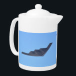 Northrop Grumman B-2 Spirit Teapot<br><div class="desc">Northrop Grumman B-2 Spirit is an American heavy strategic bomber designed with low-observable stealth technology. It is a subsonic flying wing that was produced between 1987 and 2000. The bomber is flown by the United States Air Force and has a crew of two. The photo of the bomber was taken...</div>