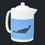Northrop Grumman B-2 Spirit Teapot<br><div class="desc">Northrop Grumman B-2 Spirit is an American heavy strategic bomber designed with low-observable stealth technology. It is a subsonic flying wing that was produced between 1987 and 2000. The bomber is flown by the United States Air Force and has a crew of two. The photo of the bomber was taken...</div>