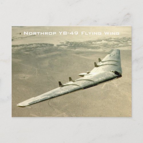 Northrop YB_49 Flying Wing Postcard
