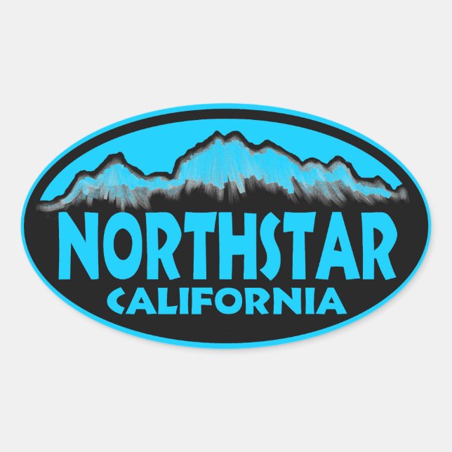 Northstar California blue oval stickers (Front)