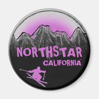 Northstar California purple theme skier magnet
