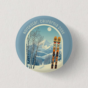 Northstar California ski area souvenir Button