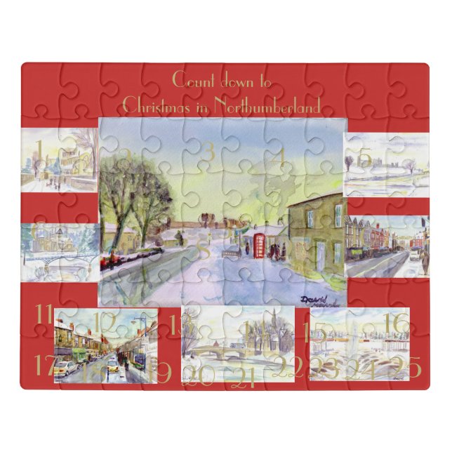 Northumberland Advent calendar jigsaw puzzle (Puzzle Horizontal)