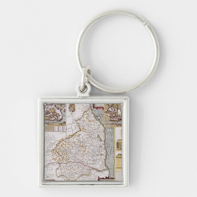 Northumberland, engraved by Jodocus Hondius Keychain (Front)