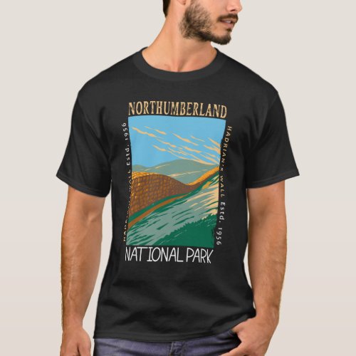 Northumberland National Park England Distressed T_Shirt