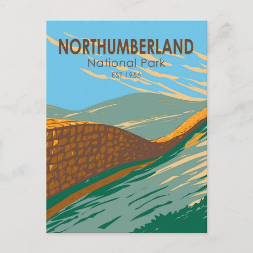 Northumberland National Park Hadrians Wall England Postcard
