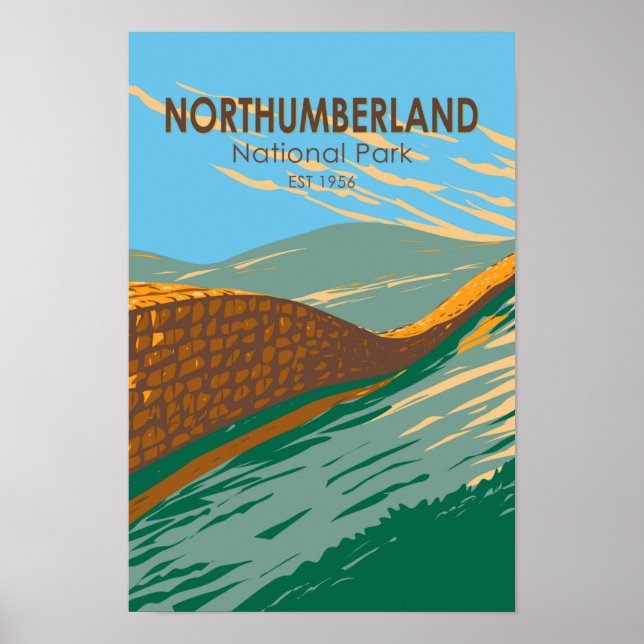 Northumberland National Park Hadrians Wall England Poster (Front)