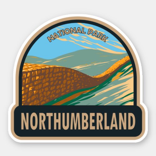 Northumberland National Park Hadrians Wall England Sticker