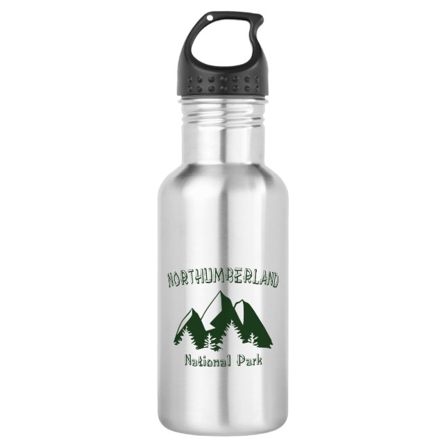 Northumberland National Park Stainless Steel Water Bottle (Front)