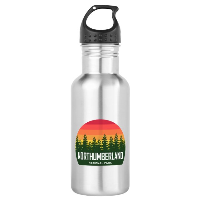 Northumberland National Park Stainless Steel Water Bottle (Front)