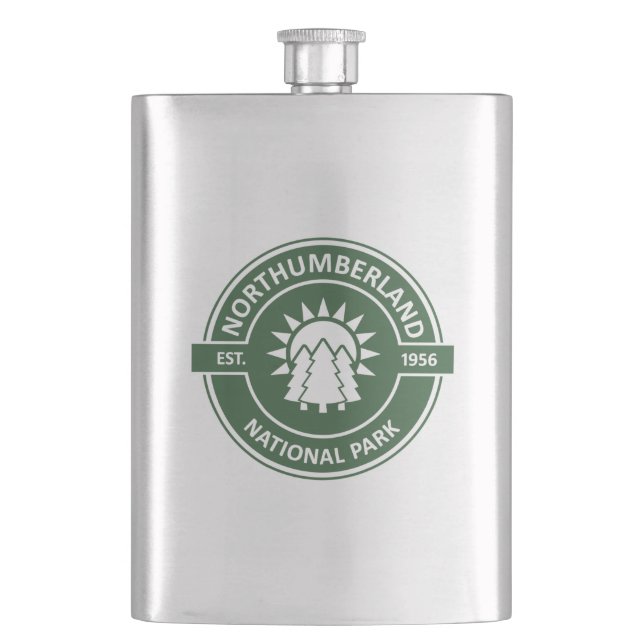 Northumberland National Park Sun Trees Flask (Front)