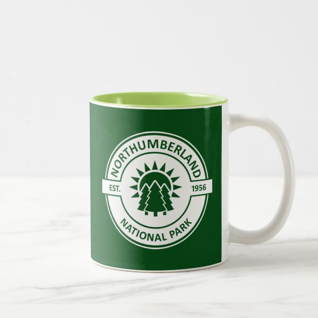 Northumberland National Park Sun Trees Two-Tone Coffee Mug (Right)