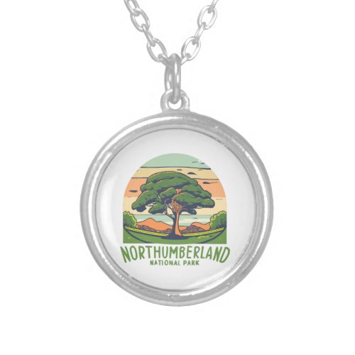 Northumberland National Park Sycamore Gap Tree Eng Silver Plated Necklace