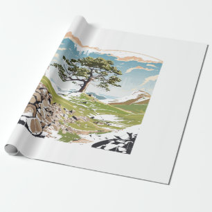 Northumberland National Park Sycamore Gap Tree Wrapping Paper
