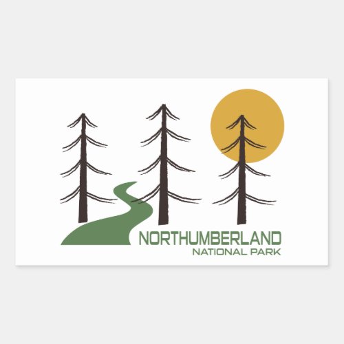 Northumberland National Park Trail Rectangular Sticker