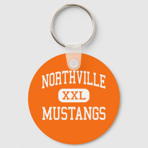 Northville - Mustangs - High - Northville Michigan Keychain