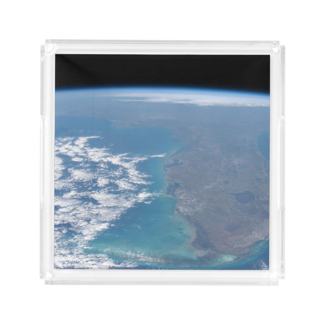 Northward The Florida Peninsula. Acrylic Tray (Front)