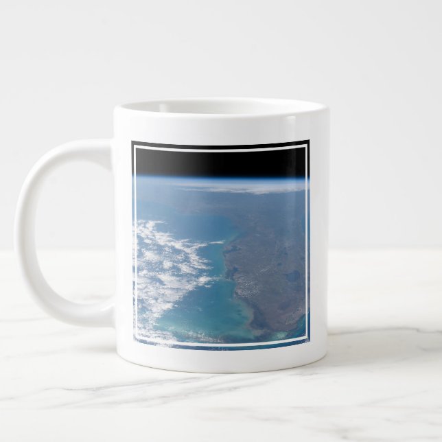 Northward The Florida Peninsula. Giant Coffee Mug (Left)