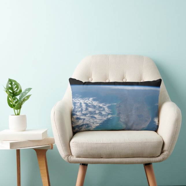 Northward The Florida Peninsula. Lumbar Pillow (Chair)