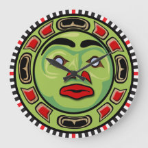 Northwest Coast Native American Mask Clock Design
