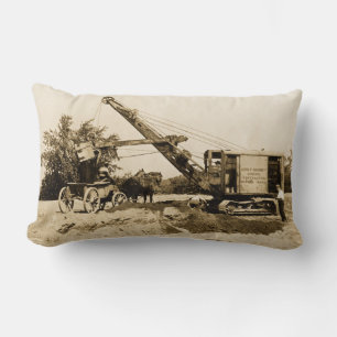 Northwest Construction Crane Operator Early Image Lumbar Pillow