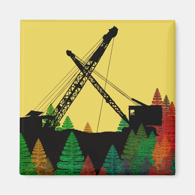 Northwest Crane and Shovel OPERATING ENGINEER art Magnet (Front)