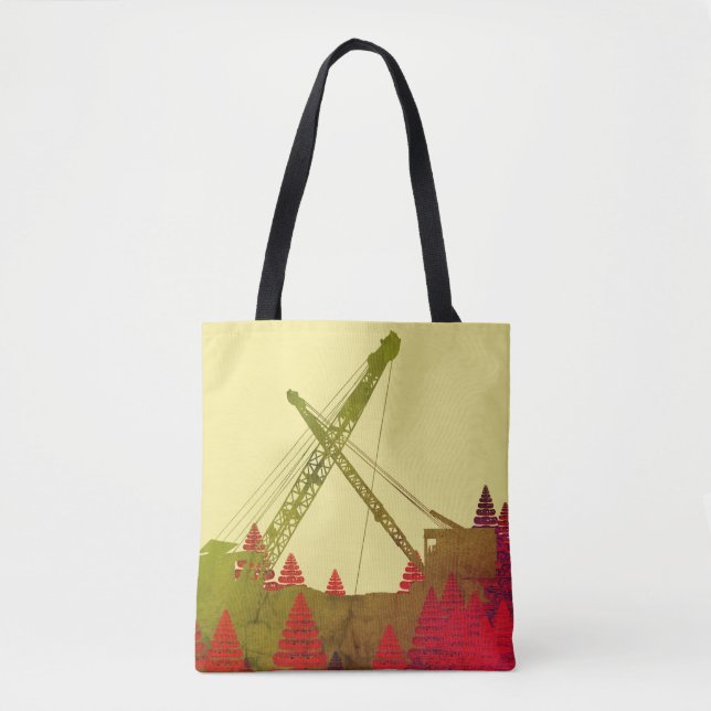 Northwest Crane and Shovel OPERATING ENGINEER art Tote Bag (Front)