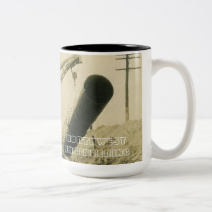 Northwest Crane and Shovel OPERATING ENGINEER Two-Tone Coffee Mug