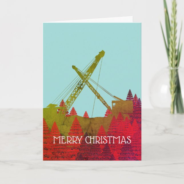 Northwest Crane operator  OPERATING ENGINEER ART Holiday Card (Front)
