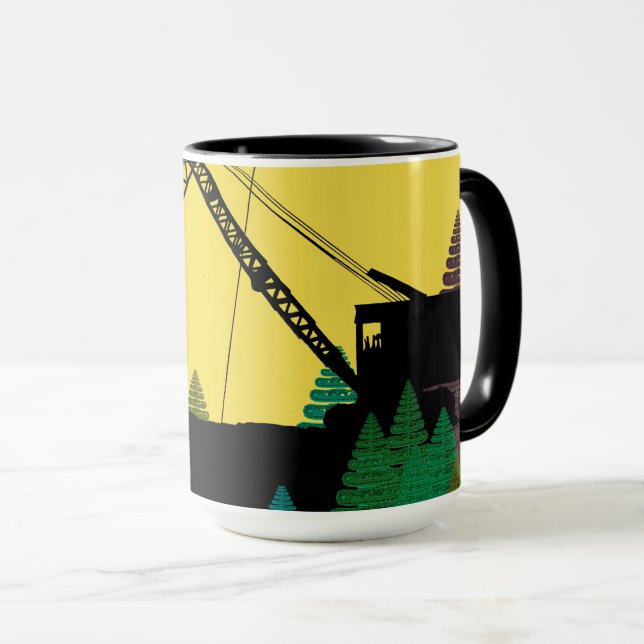 Northwest Crawler Crane Art Operating Engineer Mug (Front Right)