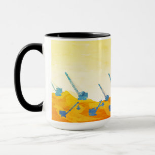 NORTHWEST ENGINEERING CRANE AND SHOVEL VINTAGE ART MUG