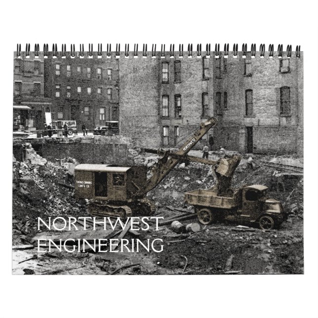 NORTHWEST ENGINEERING CRANE OPERATOR CABLE SHOVELS CALENDAR (Cover)