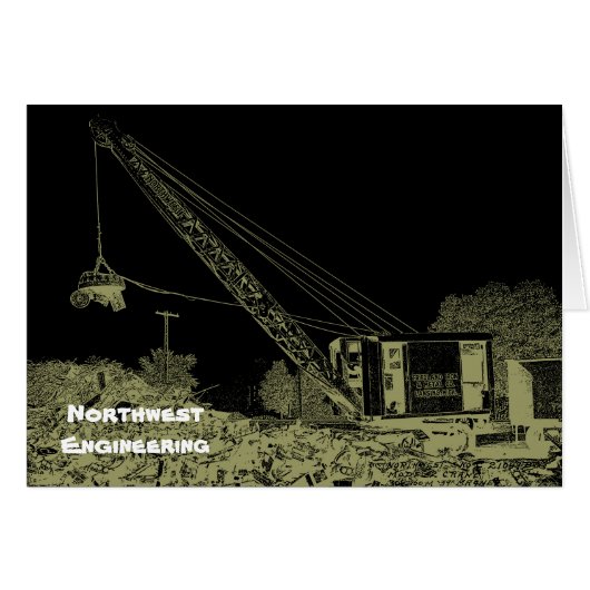 NORTHWEST ENGINEERING CRANE OPERATOR DARK ART CARDS (Front Horizontal)