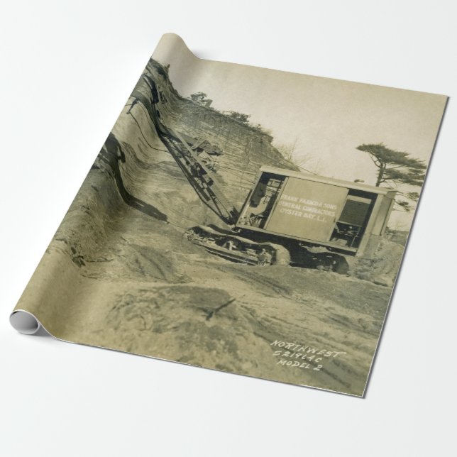 Northwest Engineering CRANE OPERATOR SHOVEL 19 Wrapping Paper (Unrolled)